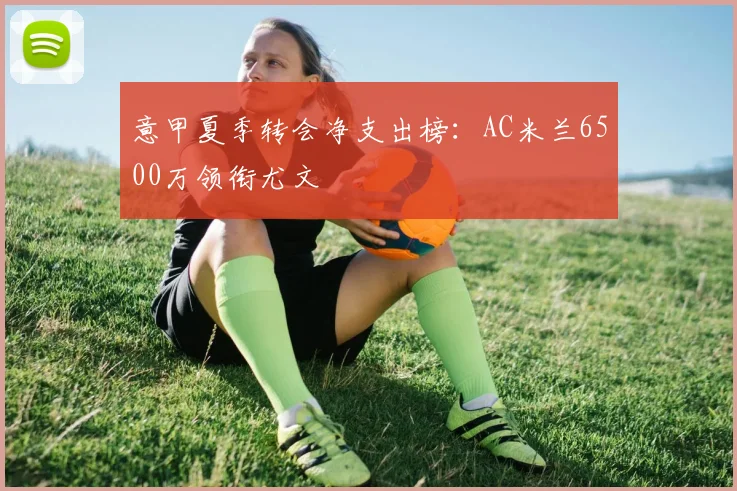 意甲夏季转会净支出榜：AC米兰6500万领衔尤文
